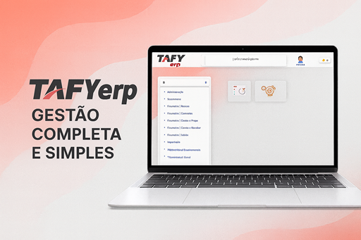 Tela do sistema ERP TAFYerp